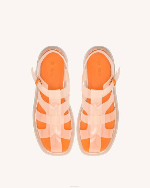 bézs és narancssárga JW PEI Piper platform szandál 2B82328