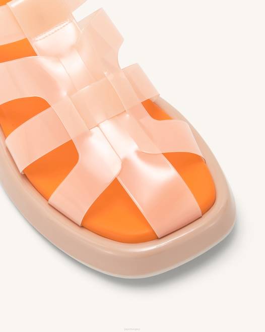 bézs és narancssárga JW PEI Piper platform szandál 2B82328