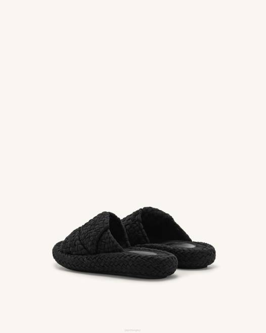 fekete JW PEI lilah szövésű platformszandál 2B82341