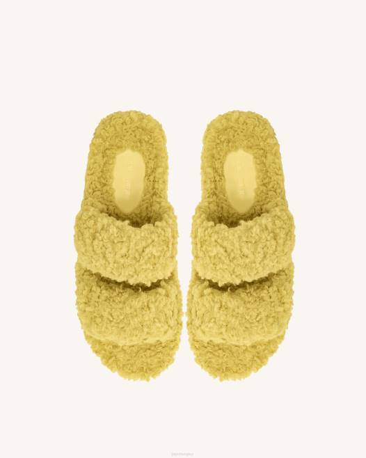 sárga JW PEI lexi műszőrme platformszandál 2B82317