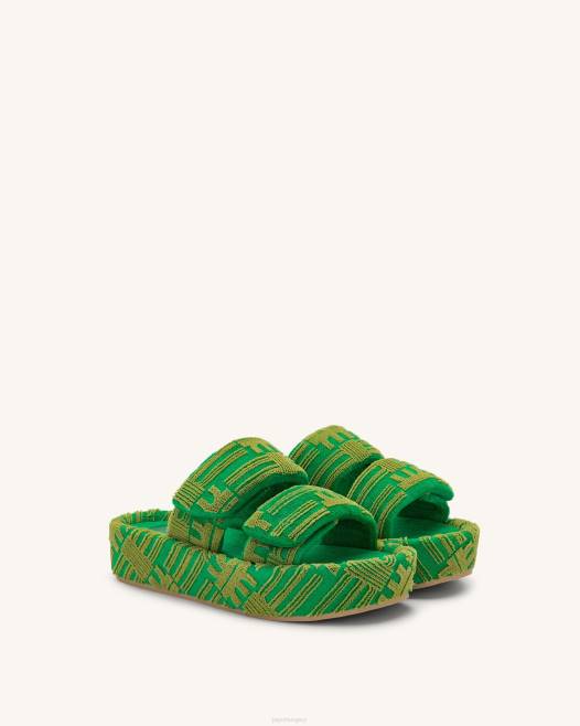 zöld JW PEI lexi frottír slide szandál 2B82318