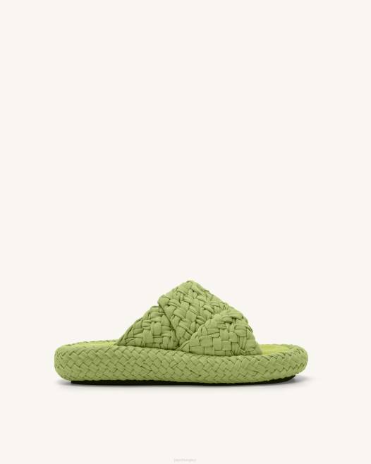 zöldcitrom zöld JW PEI lilah szövésű platformszandál 2B82344