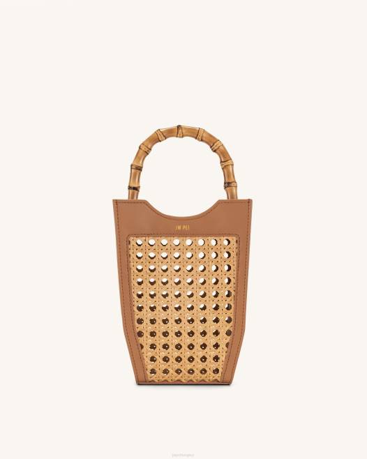 barna JW PEI fei műbambusz szövésű telefontáska 2B82207