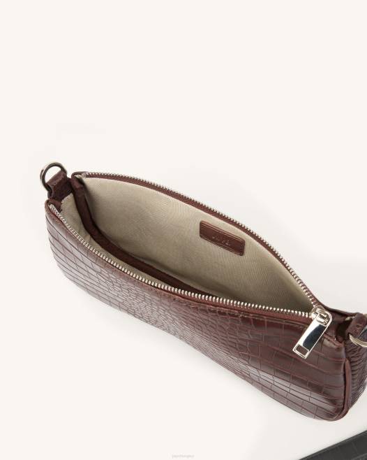 barna krokodil JW PEI eva vállas kézitáska 2B8264