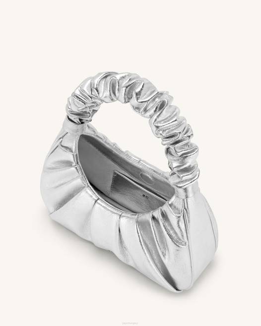 ezüst JW PEI Gabbi fémes domború hobo kézitáska 2B82146