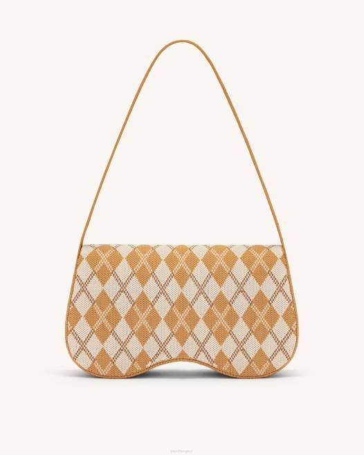 narancs és elefántcsont és barna JW PEI becci kötött válltáska 2B82153