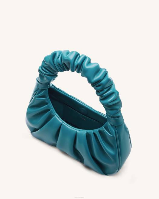 pávakék JW PEI gabi ruched hobo kézitáska 2B8282