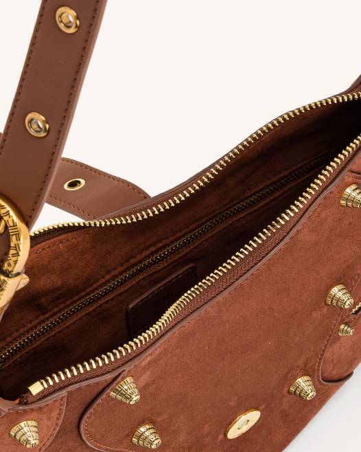 sötét nyírbarna JW PEI tessa velúr válltáska 2B82172