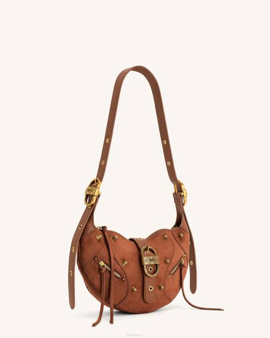 sötét nyírbarna JW PEI tessa velúr válltáska 2B82172