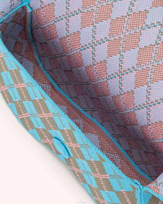 tó kék és szürke zöld és rózsaszín JW PEI becci kötött válltáska 2B82151